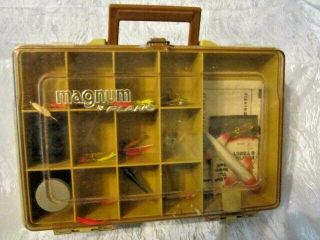 Vintage MAGNUM By PLANO Double Sided FULL Ice Fishing Tackle Box Organizer 1126 3