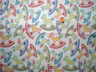 Juvenile Novelty Full Vtg Feedsack Quilt Sewing Doll Clothes Craft Fabric