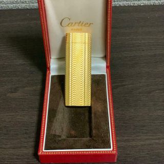 Cartier Gas Lighter Oval Lighter Roller Flint Gold Ignition Conf Lighter Vintage