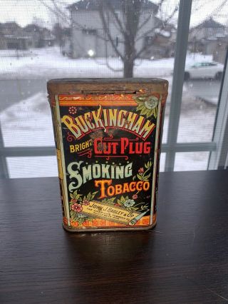 Vintage Buckingham Cut Plug Tobacco Vertical Pocket Tin American Tobacco Co.