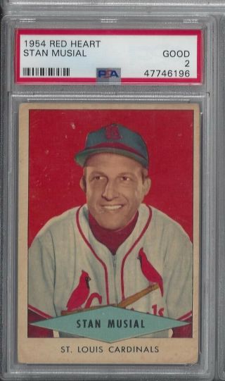 1954 Red Heart Stan Musial Psa 2