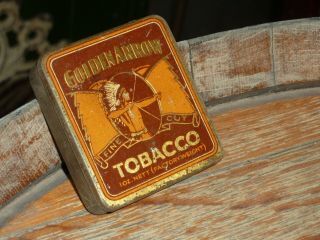 Golden Arrow Tobacco Tin Michelides Perth Australian Made 1oz Nett Fine Cut