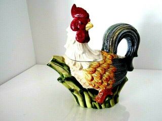 Vintage Ceramic Rooster Pitcher/teapot Chicken Kitchen Country Collectible Decor