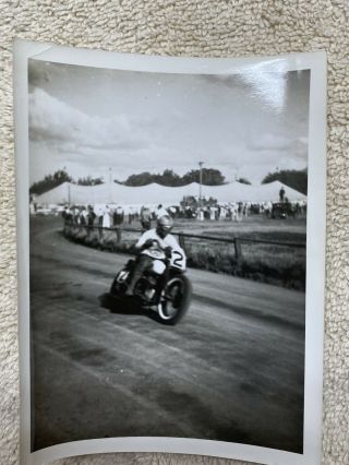 Harley Davidson Motorcycle Vintage Photo Racing Track Bike Sudmeyer Estate Hd