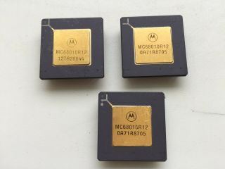 Motorola Mc68010r12,  Mc68010,  Vintage Cpu,  Amiga,  Apple,  Atari,  Gold,  1986,  87