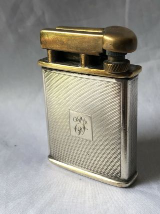 Parker Pipe Co.  Vintage Silver Liftarm Petrol Pocket Lighter C1928 For Dunhill