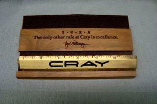 Vintage Cray Computer Ruler And Stand