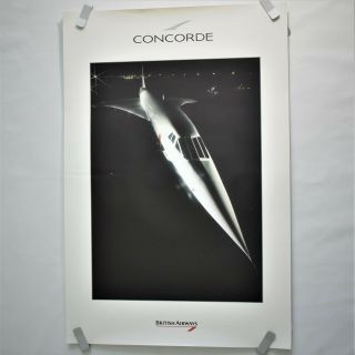 British Airways Concorde Vintage Poster 30 " X 20 "