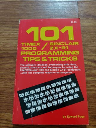 101 Timex 1000 Sinclair Zx - 81 Programming Tips & Tricks 1983 Paperback Book