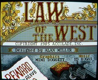 Commodore 64/128: Law Of The West - C64 Disk - Actually - Accolade
