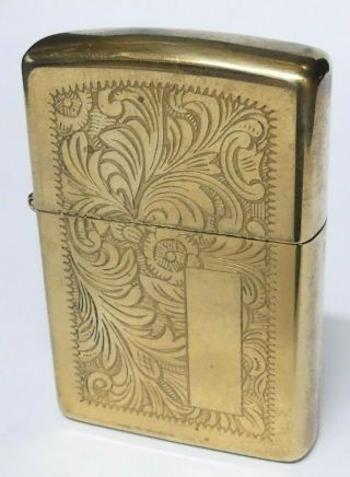Brass Venetian Scroll Zippo Cigarette Lighter