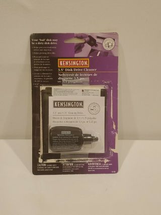 Kensington 3.  5 " Floppy Disk Drive Cleaner W/ Solution Kit Easy To Use.