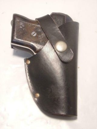 Unsual Vintage Leather Gun Holster For S&w Model 61 Escort.  22 Auto