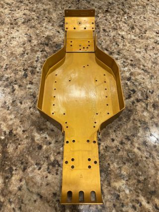 Vintage Team Associated RC10 A stamp gold chassis And Nose Plate 2