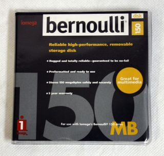 Iomega Bernoulli 150mb Removable Storage Cartridge Dos Formatted From 5 Pack