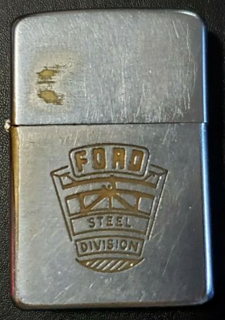 Vintage Collectible 1958 Zippo Lighter Ford Motor Company Award Lighter 2 - Sided