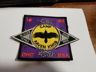Vintage Boy Scout Patch - Bsa - Camp Raven Knob - Blazer Trail Ohc 1994