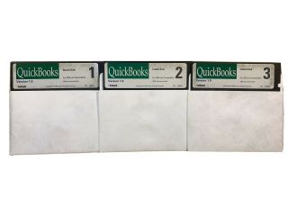 Vintage Ibm Dos Quickbooks Version 1.  0 - Quicken 5.  25” Floppy Disk