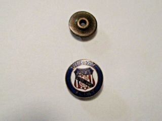 Vintage Union Pacific Railroad Safety First Enamel Screw Back Pin L@@k