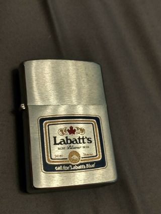 Vintage Labatts Blue Beer Zippo Lighter