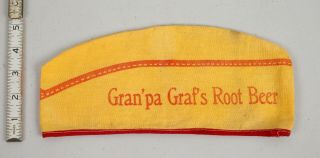 Vintage Cloth Gran ' pa Grafs Creamy Top Root Beer Soda Jerk Hat 2