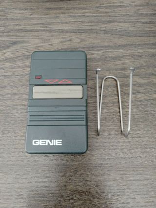 Genie Gt90 - 1 1 - Button Garage Door Remote W Battery And Clip.