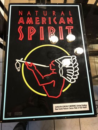 Natural American Spirit Cigarette Cigar Tobacco Light Advertising Sign 2