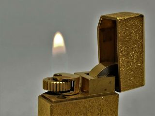 Auth CARTIER Must de K18 Gold - Plated Brushed Bark Pentagon 5 - Sided Lighter Gold 2