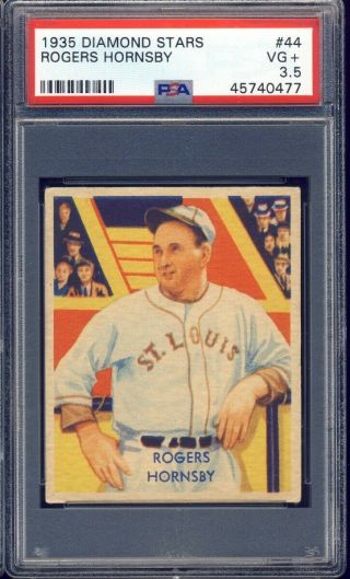 1934 - 36 Diamond Stars Baseball 44 Rogers Hornsby Psa 3.  5