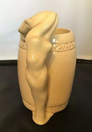 Vintage Dorothy Kindell Ca.  Pottery Nude/ Risque Lady Striptease Mug 2