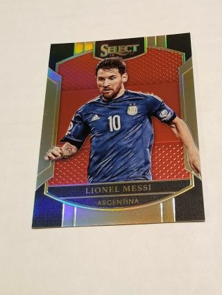 2016 - 17 Panini Select Lionel Messi Red Prizm Sp 111/199 Psa Bgs