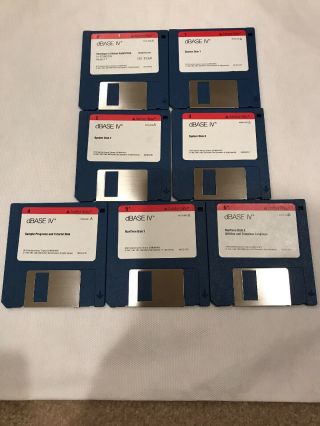 Ashton - Tate Dbase Iv Developer’s Edition For Pc/ms Dos (7 3.  5” Floppy Disks)