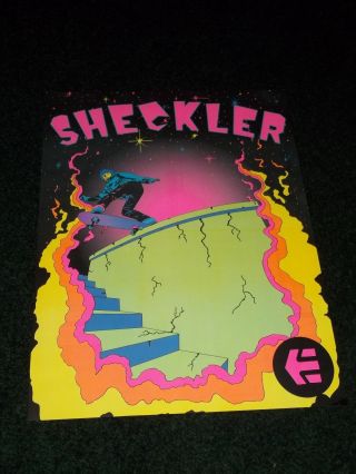 Rare Vintage Ryan Sheckler Skateboard Skateboarding Blacklight Poster 24x18 "
