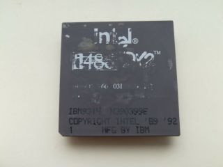 Intel 486dx2 - 66,  Ibm9314,  Mfg By Ibm,  Vintage Cpu,  Gold