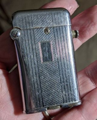 Vintage Thorens Patent Fab Suisse Switzerland Lighter Rectangle Silver Tone