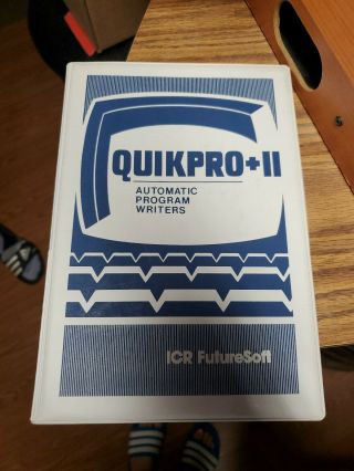 Quikpro,  Ii - Automatic Program Writers (vintage For Ibm Pc) (b - 112)