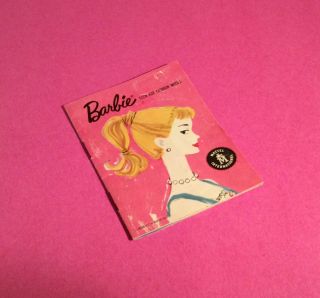 Vintage Barbie Single Face Booklet With Commuter Set For 3 And 4 Barbie