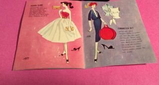 Vintage Barbie Single Face Booklet With Commuter Set for 3 and 4 Barbie 3