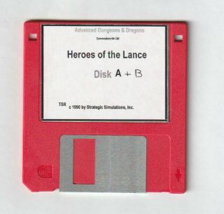 Commodore 64/128 - Heroes Of The Lance - 3.  5 Inch Disk For The 1581