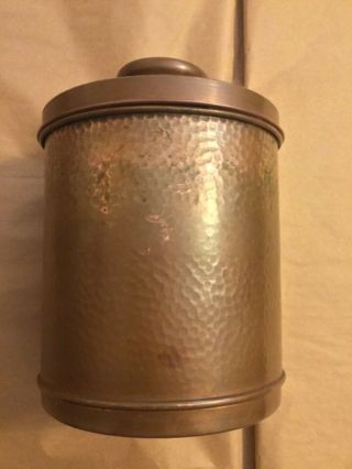 Antique Benson & Hedges Hand Hammered Solid Copper Lidded Tobacco Tin