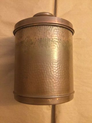 ANTIQUE Benson & Hedges Hand Hammered Solid Copper Lidded Tobacco Tin 2