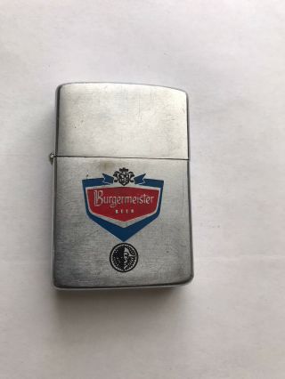Rare 1963 Burgermeister Beer Zippo Lighter