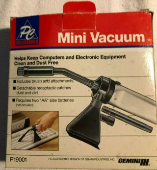 Vintage Computer 80s,  Mini Vacuum By Pc Accessories For Cpus And Keyboards (cib)