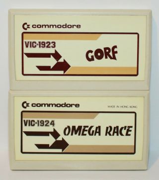 Commodore Vic - 20 Game Cartridges: Omega Race & Gorf