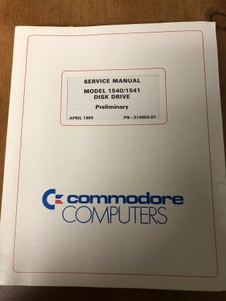 Commodore 64 Computer Service Manuals Assorted.