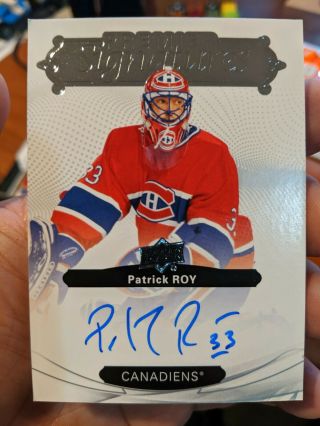 2018 - 19 Upper Deck Premier Patrick Roy Signatures Auto Autograph Canadiens