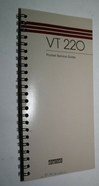 A Vintage Dec Digital Equipment Vt220 Programmer Pocket Guide Ek - Vt220 - Ps - 003