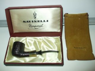 Vintage Savinelli Nonpareil Italy 9121 Tobacco Smoking Pipe W/ Box Pouch