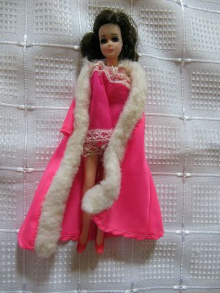 Vintage Rare Topper Dawn Doll Melanie In Nightgown Robe Slipper Shoes