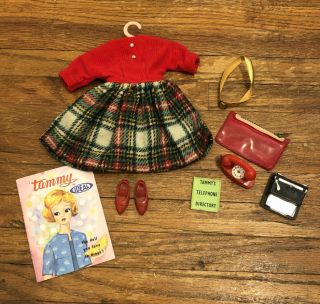 Vintage 1960s Ideal Tammy Doll School Daze Outfit & Accessories Complete 9133 - 0